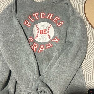 #baseballmom grey sweatshirt ⚾️